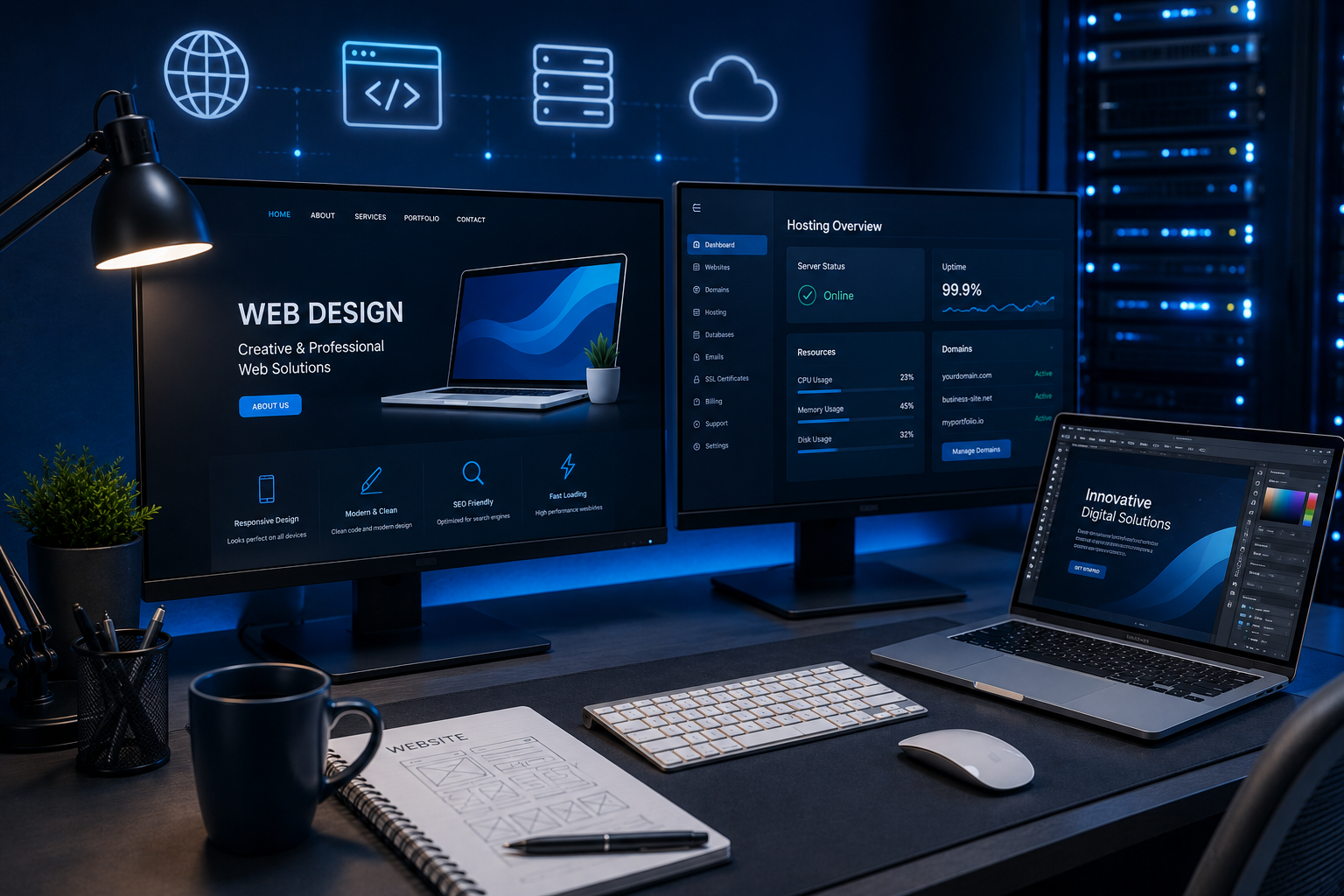 Web hosting and design